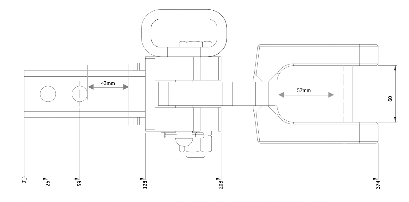 Quick Switch Tow Hitch - Weldment Clevis